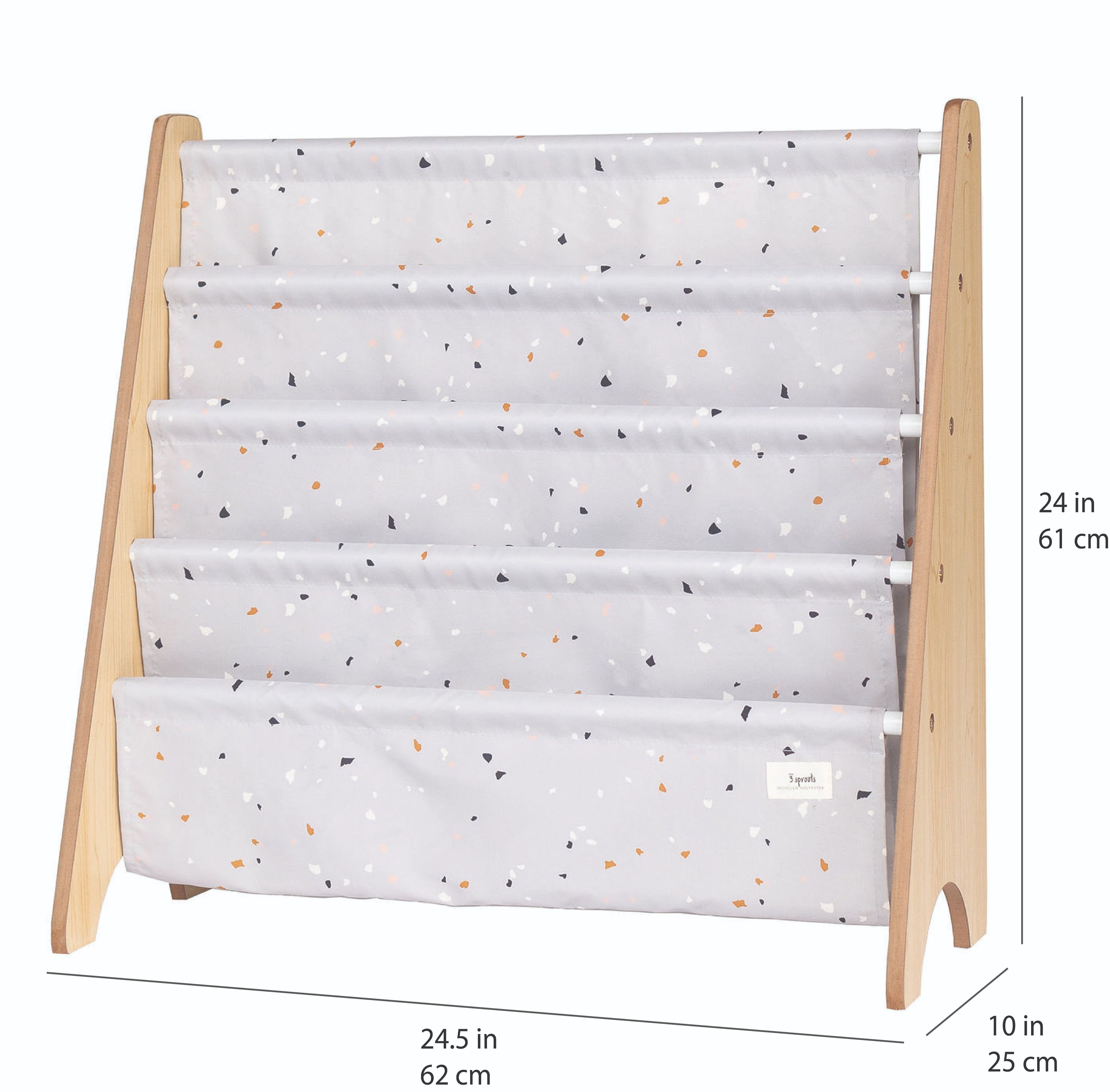 3-sprouts-biblioth-que-enfant-gris-terrazzo-tissu-recycl image 4