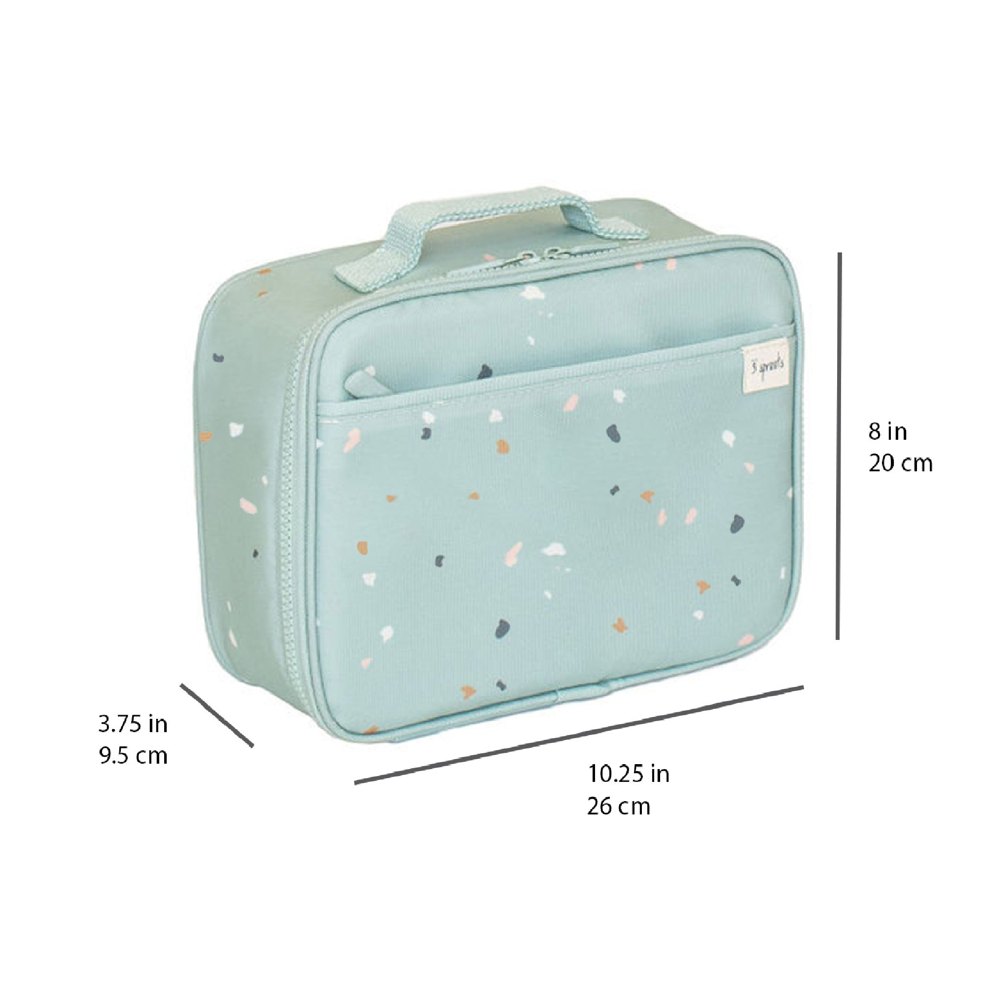 3-sprouts-sac-lunch-isotherme-enfant-terrazzo-green-en-tissu-recycl image 5