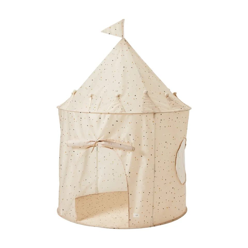 3-sprouts-tente-de-jeu-en-tissu-recycl-terrazzo-beige image 1