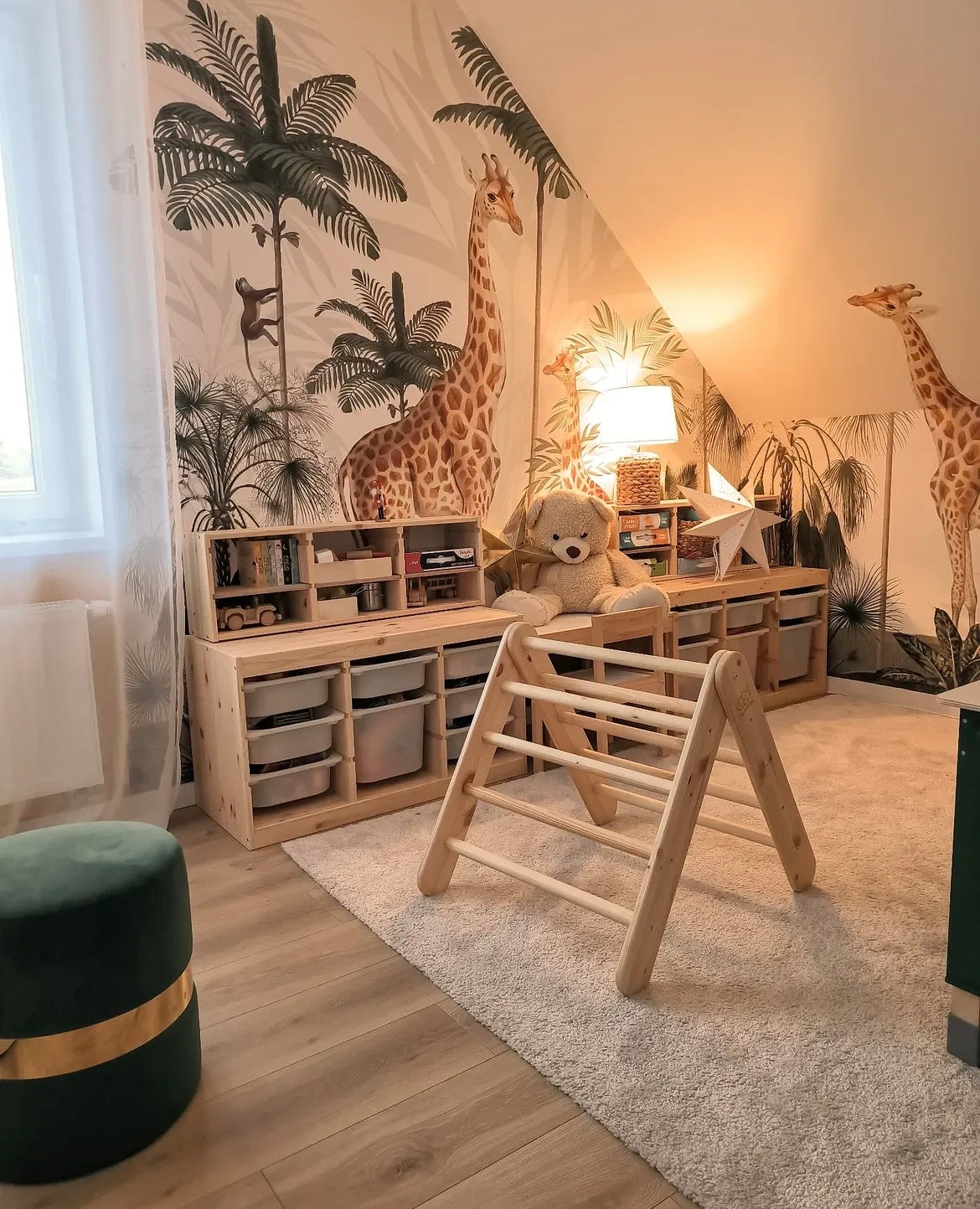 meowbaby-triangle-de-pikler-en-bois-avec-option-cabane image 3