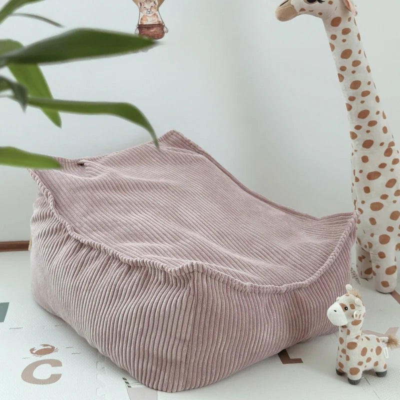 meowbaby-pouf-carr-velours-corduroy-larges-c-tes-aesthetic-si-ge-enfant image 2