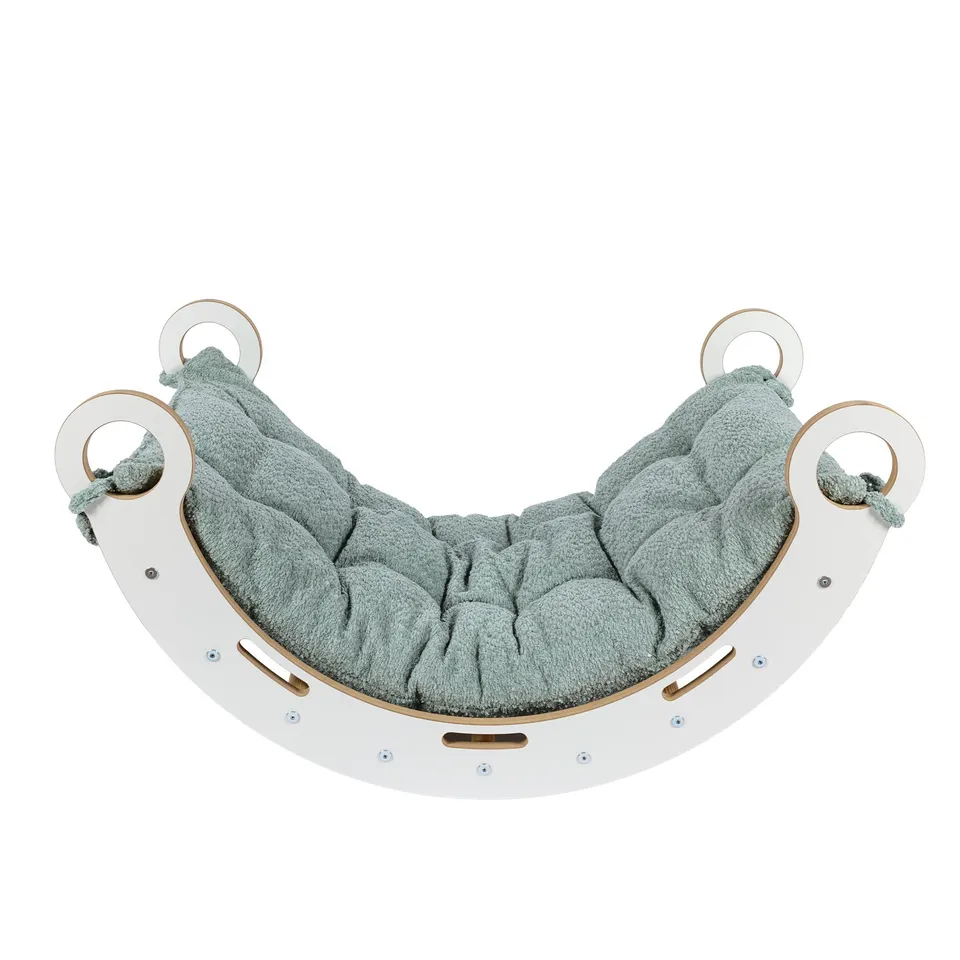 meowbaby-arche-d-escalade-et-d-veil-snug-blanc-avec-coussin-boucl image 1
