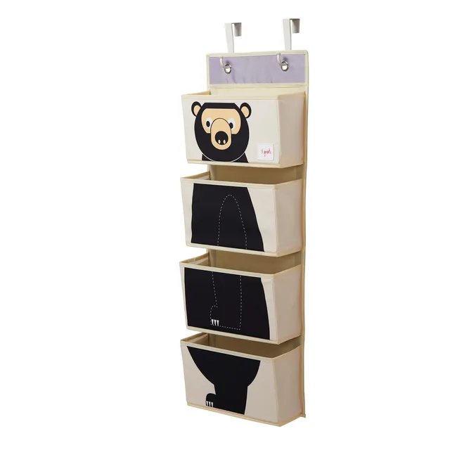 3-sprouts-organisateur-mural-ours-rangement-suspendu-4-poches image 1