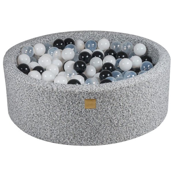 meowbaby-piscine-balles-ronde-90x30-bouclette-gris-m-lang-200-balles image 6