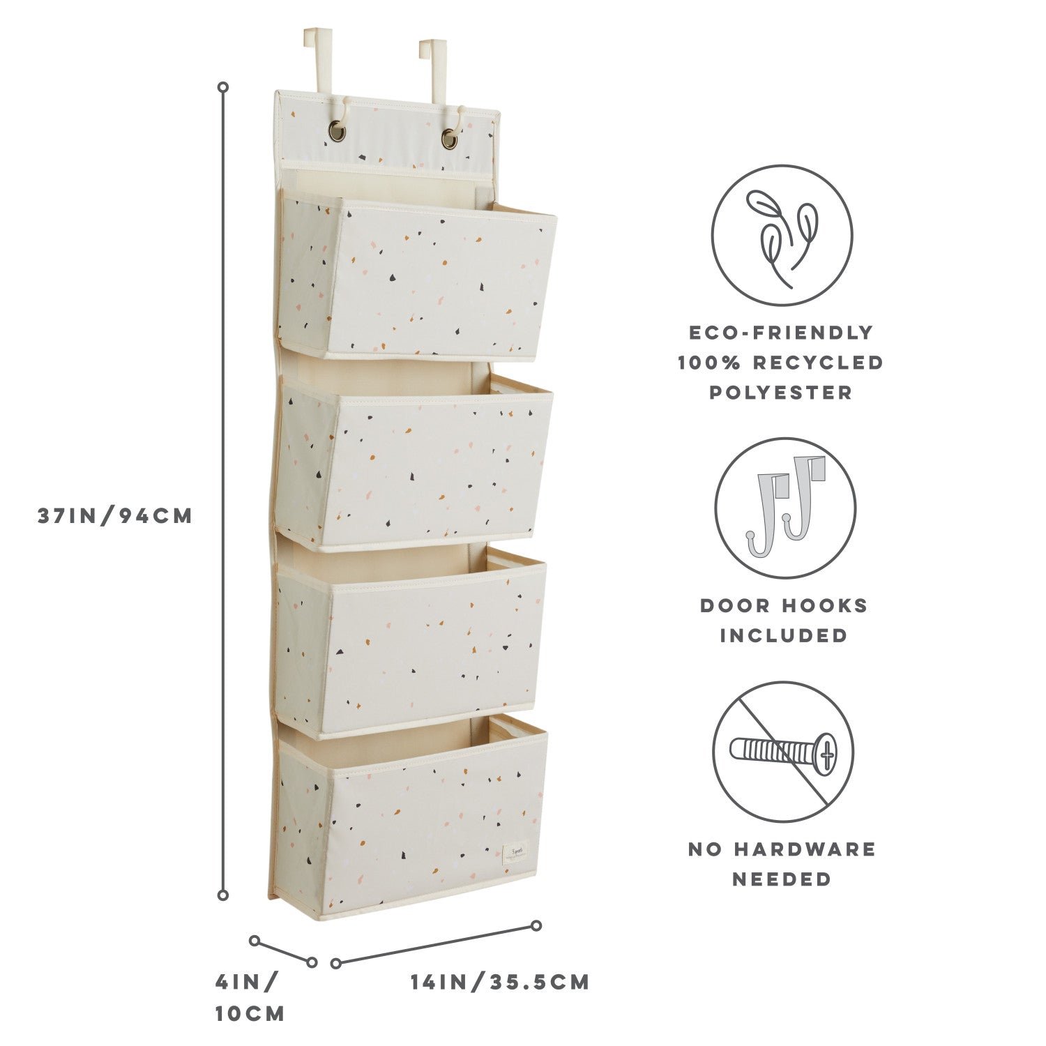 3-sprouts-organisateur-de-porte-terrazzo-cream-4-poches image 6