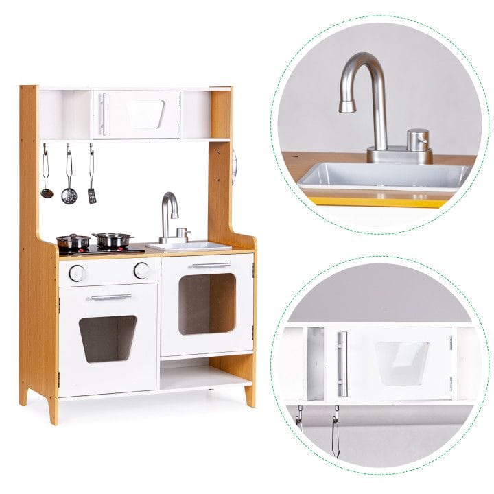 meowbaby-cuisine-en-bois-interactive-blanc-bois-sons-lumi-res-et-accessoires image 7