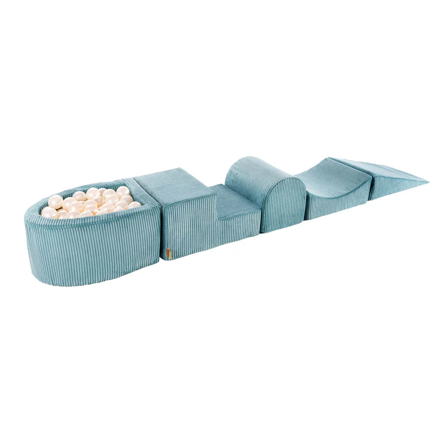 meowbaby-parcours-de-motricit-aesthetic-5-l-ments-petite-piscine-balles-velours- image 2