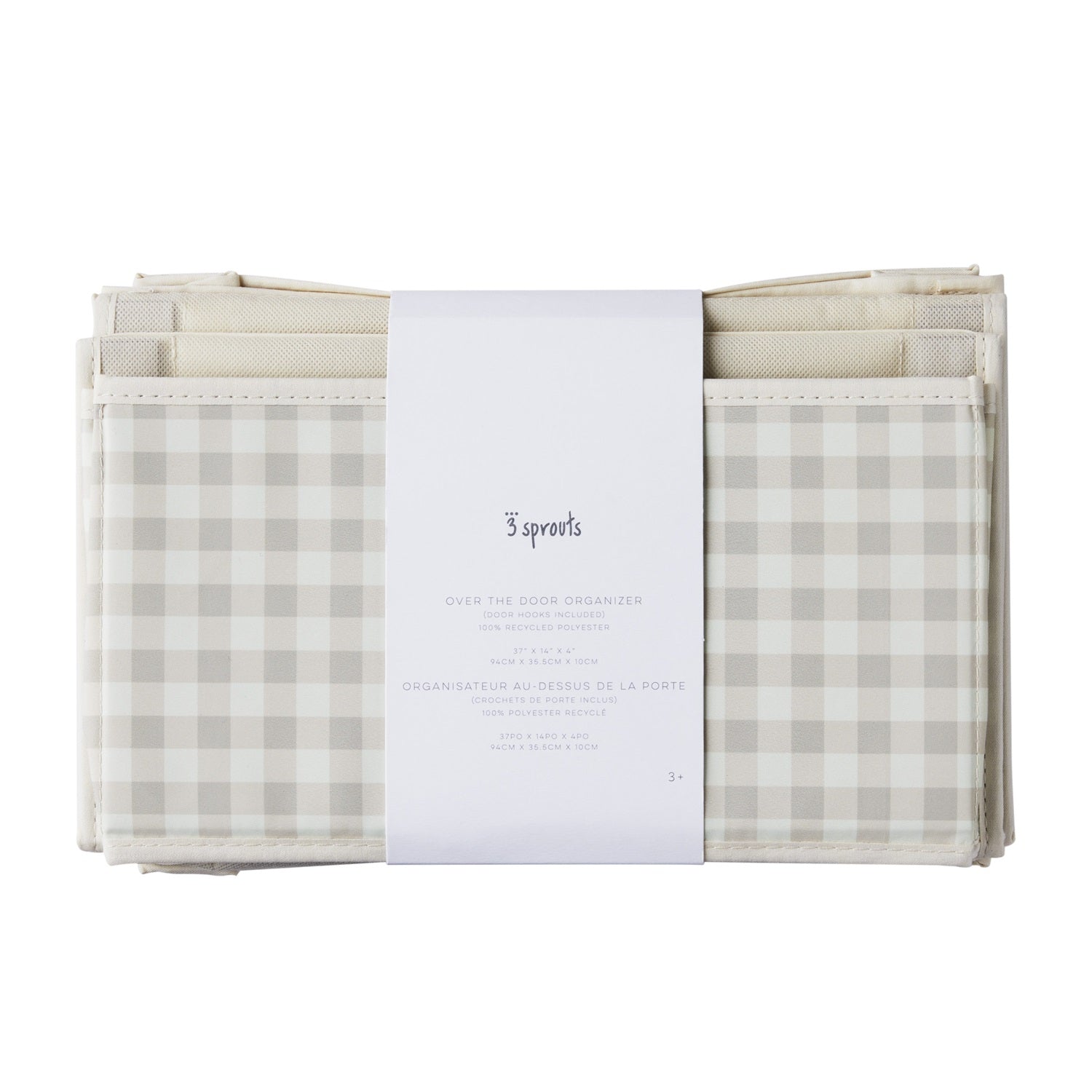 3-sprouts-gingham-beige-organisateur-suspendu-porte-4-poches image 7