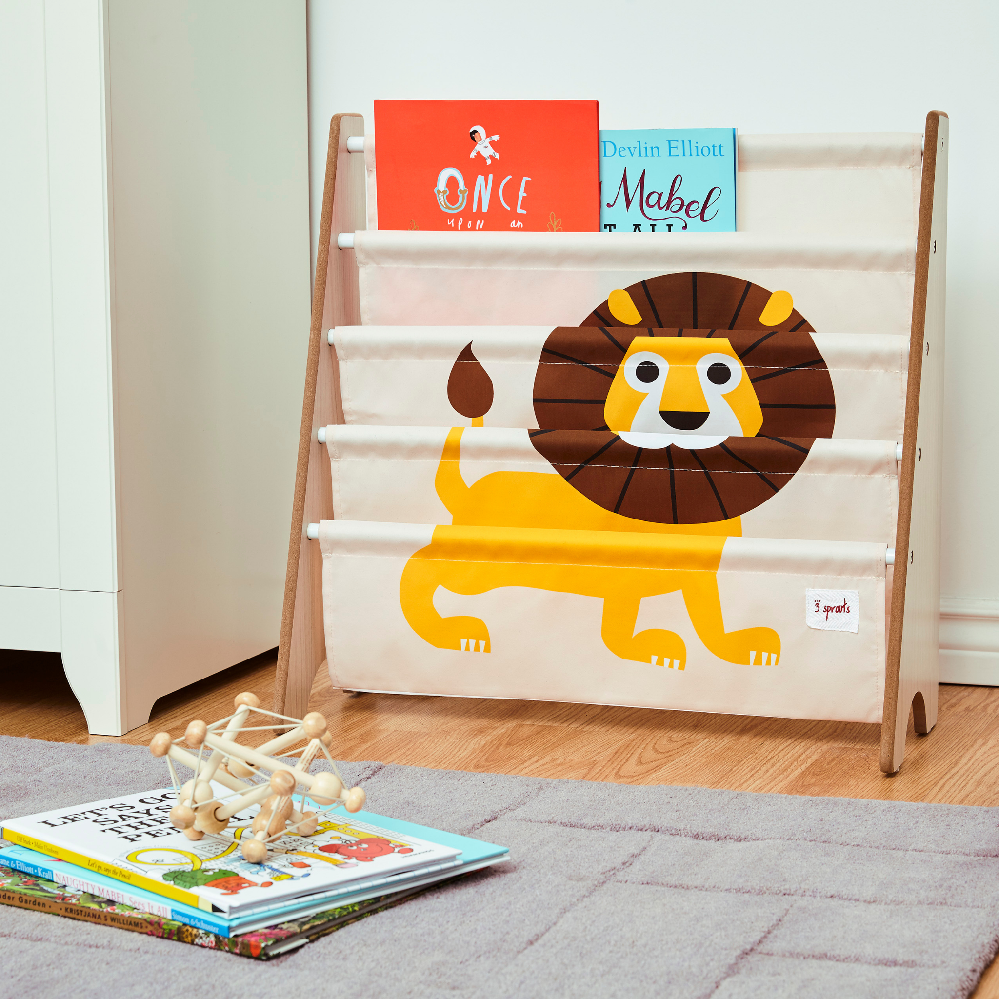 3-sprouts-lion-biblioth-que-enfant-motif-animal-61-cm image 2