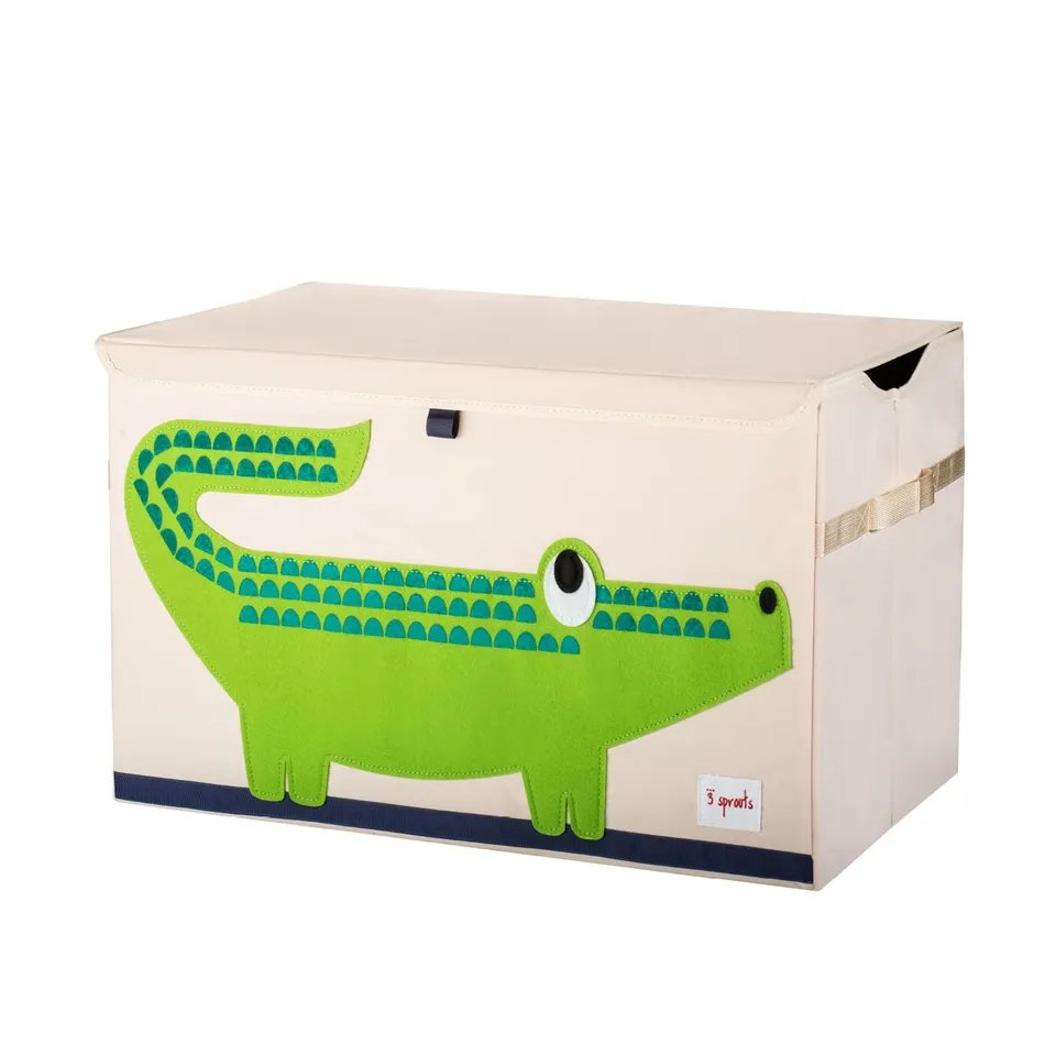 3-sprouts-coffre-jouets-crocodile-en-feutrine-animale image 1