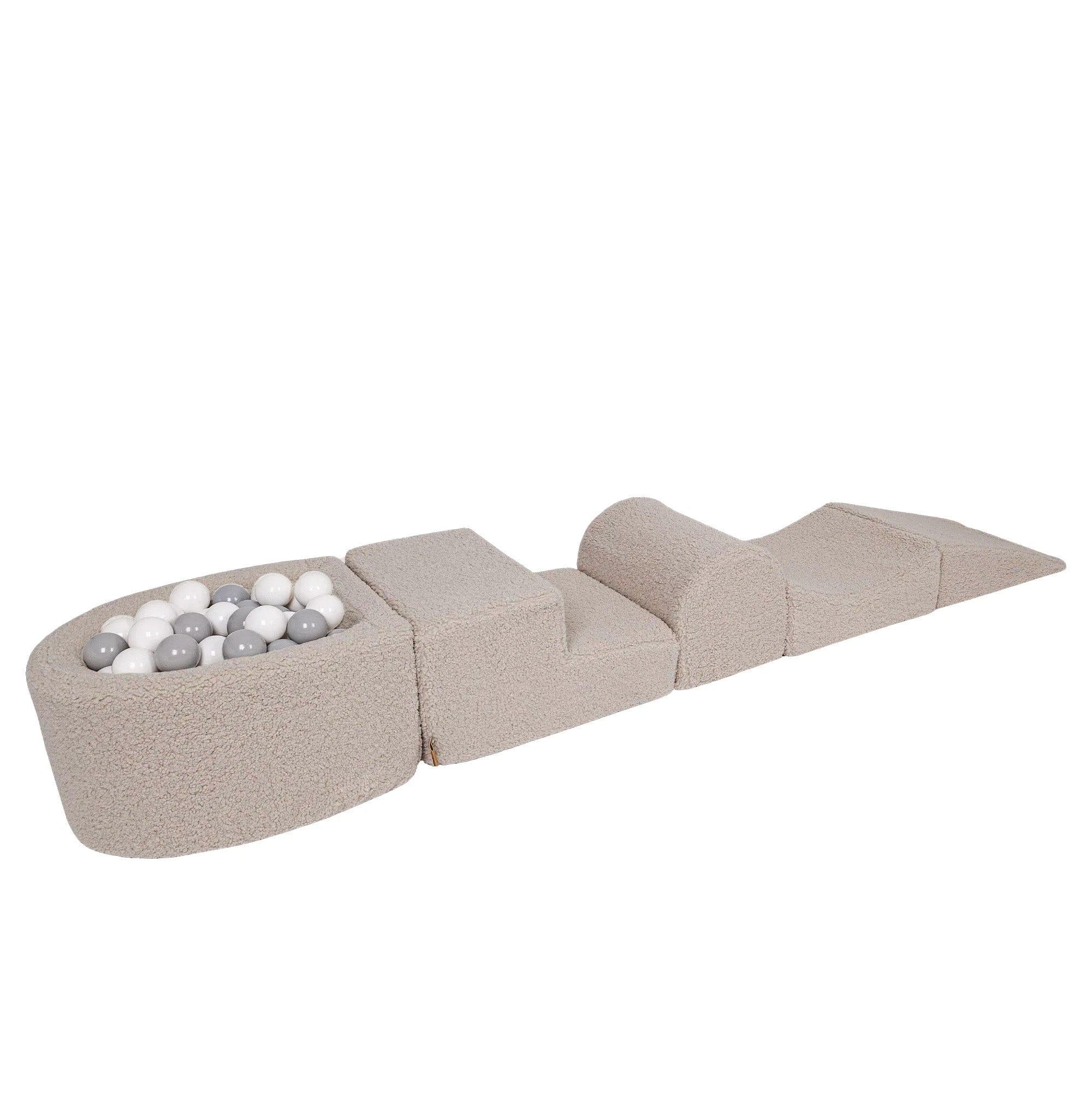 meowbaby-parcours-motricit-5-modules-petite-piscine-balles-bearly-taupe image 4