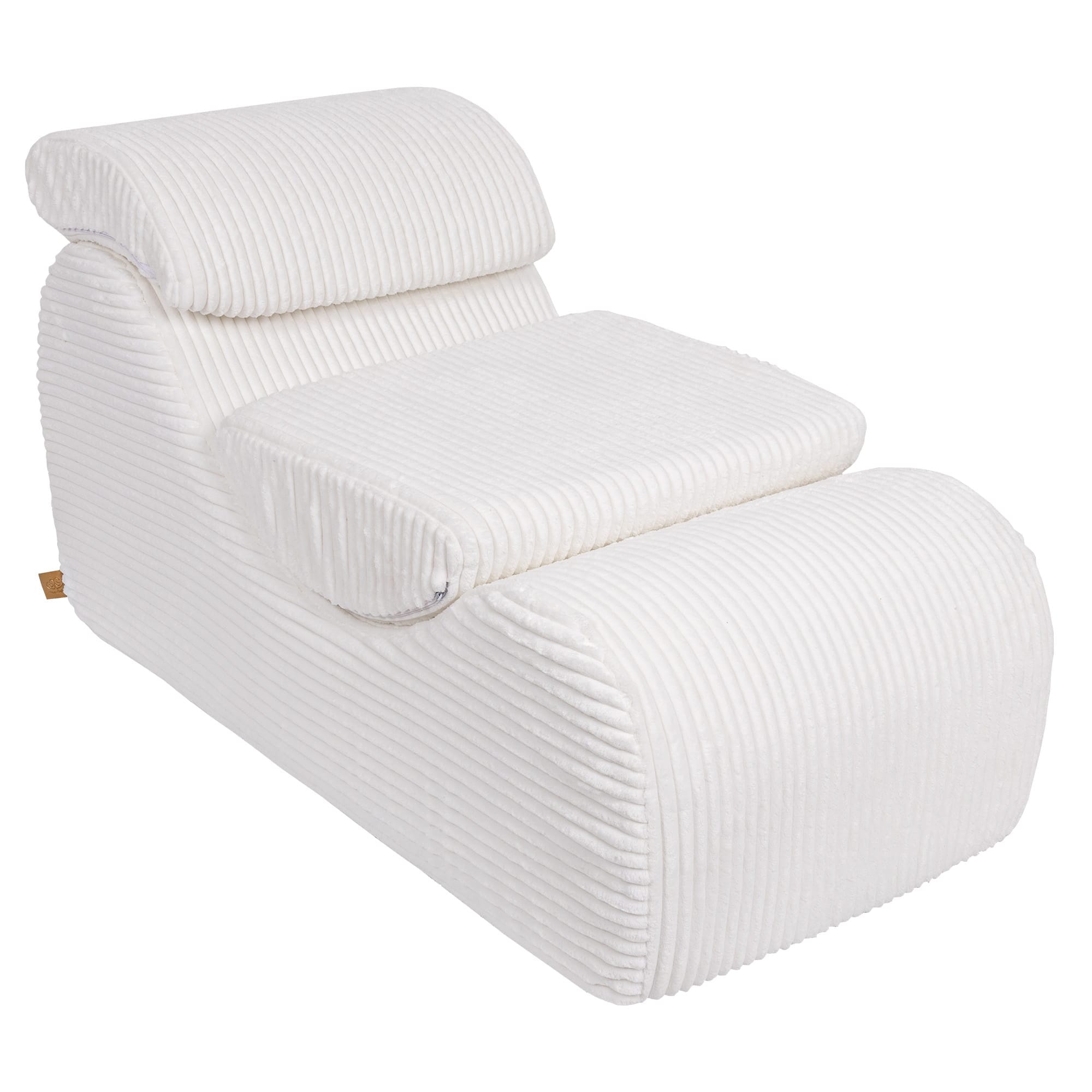 meowbaby-churros-fauteuil-lounge-vague-blanc image 1