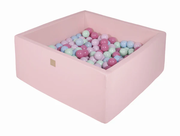 meowbaby-piscine-balles-carr-e-90x90-cm-jersey-rose-300-balles-au-choix image 6