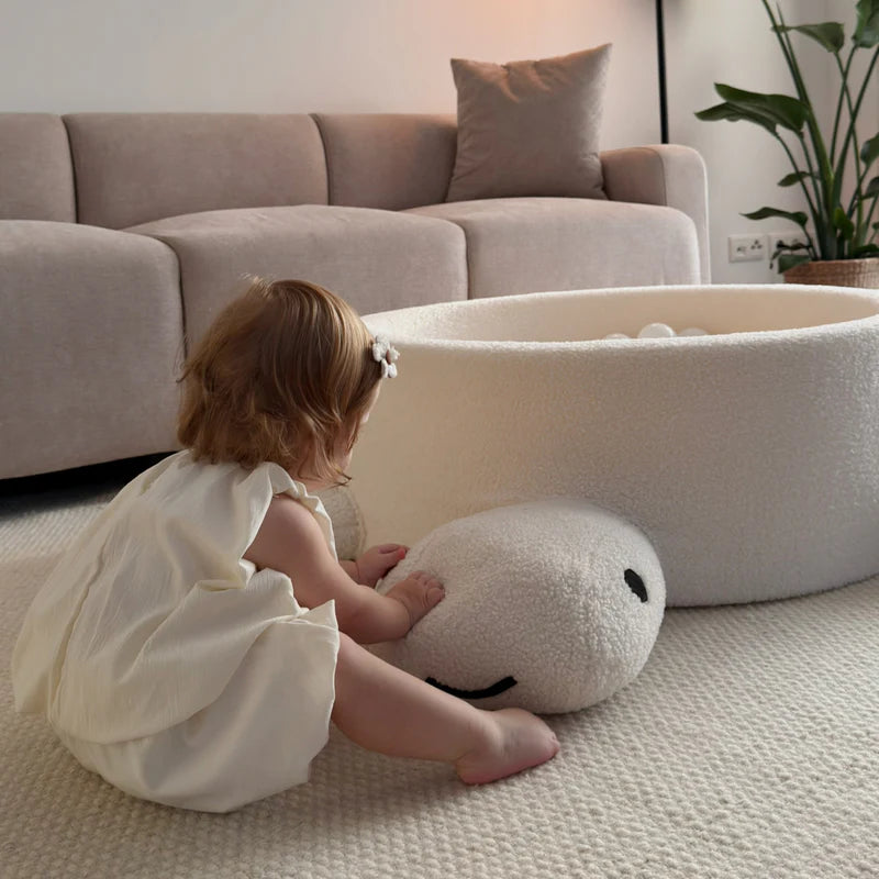 meowbaby-piscine-balles-tortue-90x30-cm-bouclette-c-line-cr-me-200-balles image 4