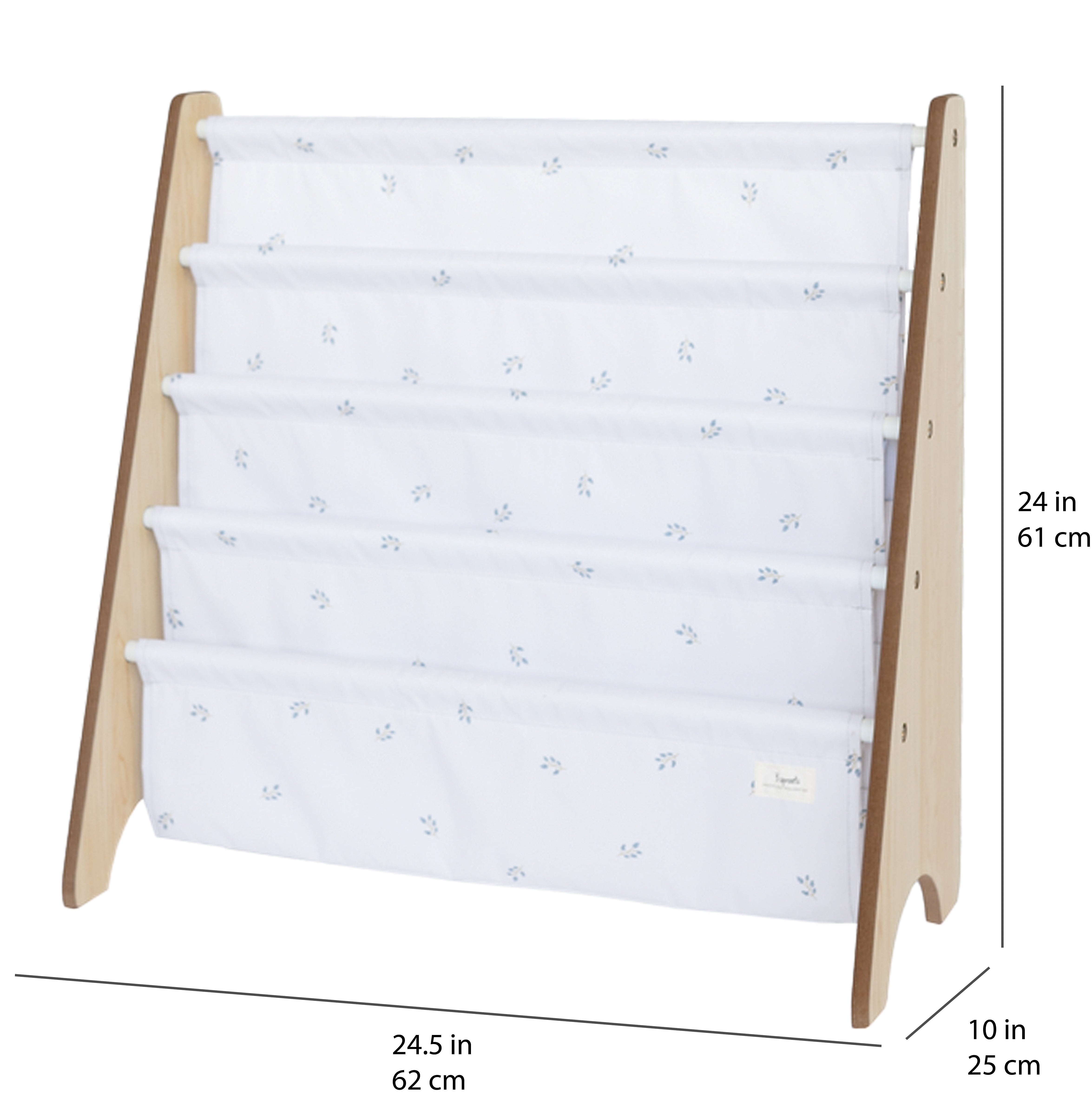 3-sprouts-ivory-blueberry-porte-livres-biblioth-que-en-tissu-recycl image 4