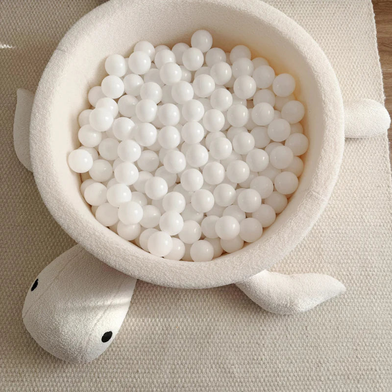 meowbaby-piscine-balles-tortue-90x30-cm-bouclette-c-line-cr-me-200-balles image 5