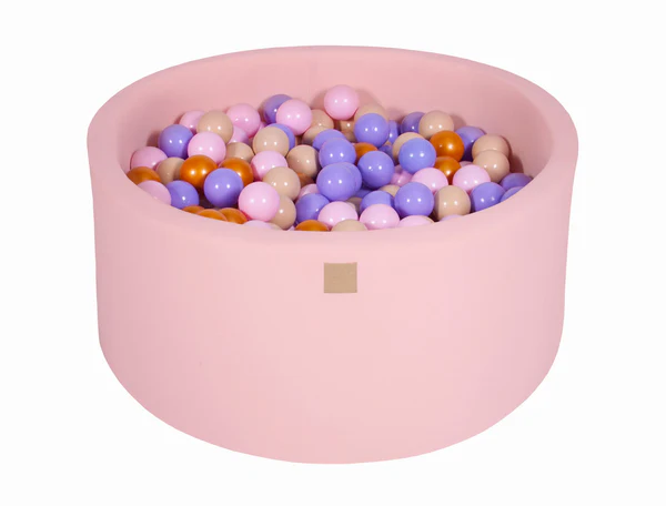 meowbaby-piscine-balles-ronde-90x40-cm-jersey-rose-300-balles image 7