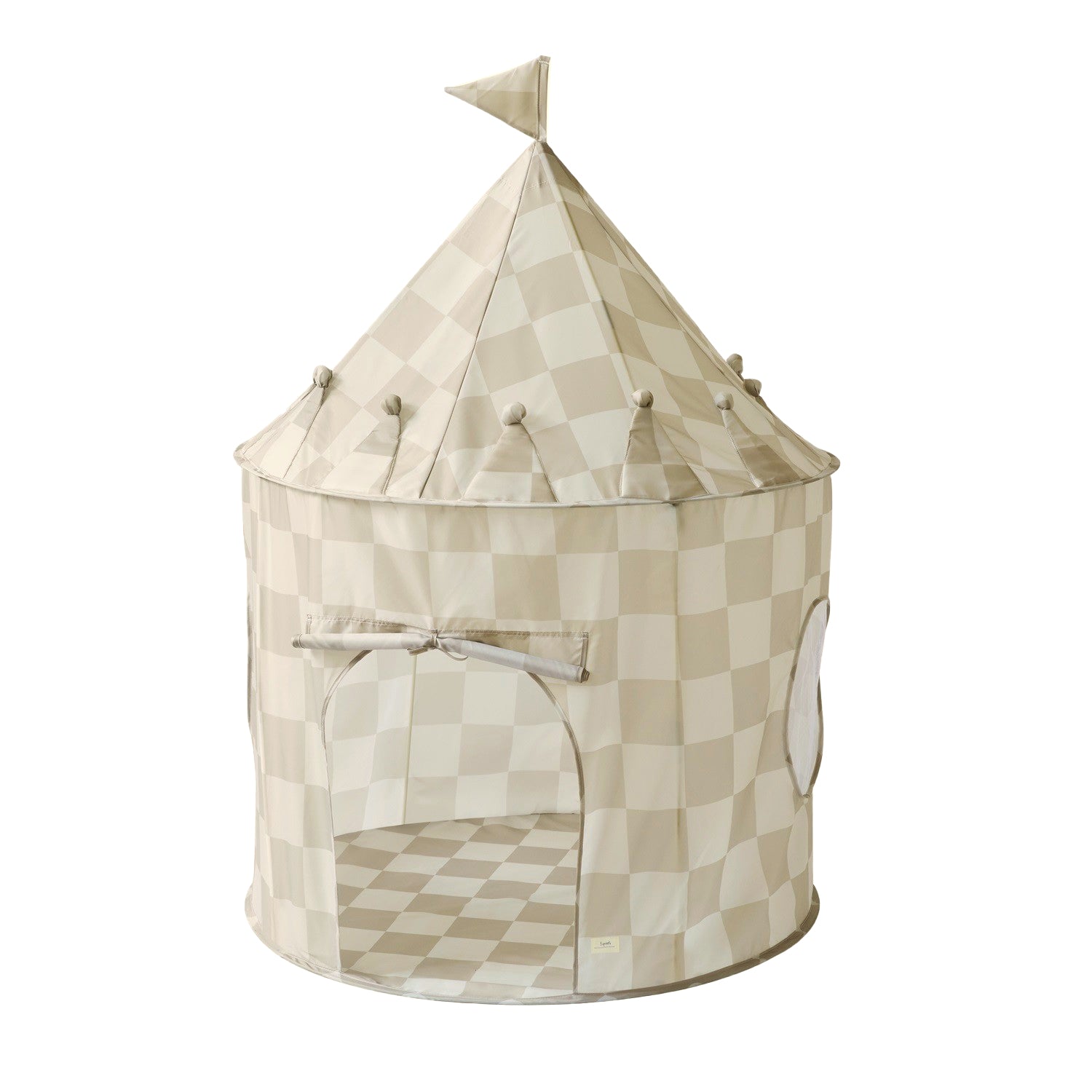 3-sprouts-tente-de-jeu-checkerboard-beige-en-tissu-recycl image 1