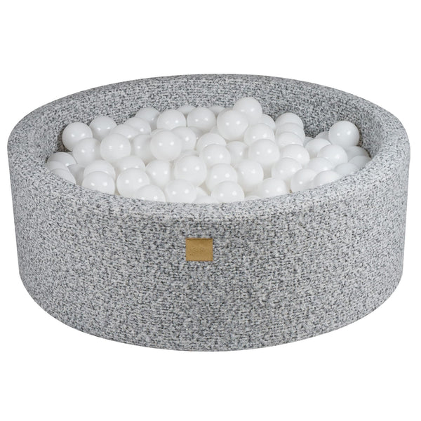 meowbaby-piscine-balles-ronde-90x30-bouclette-gris-m-lang-200-balles image 7