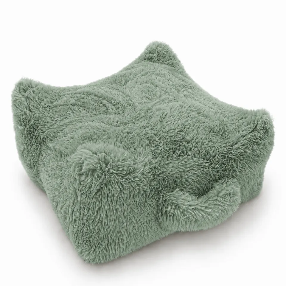 meowbaby-coussin-de-sol-carr-mammouth-fausse-fourrure image 1