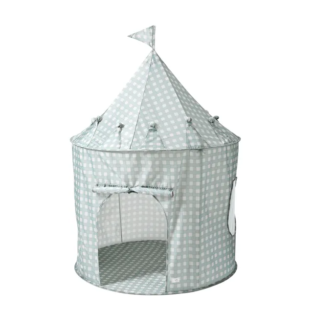 3-sprouts-gingham-blue-tente-de-jeu-en-tissu-recycl image 1