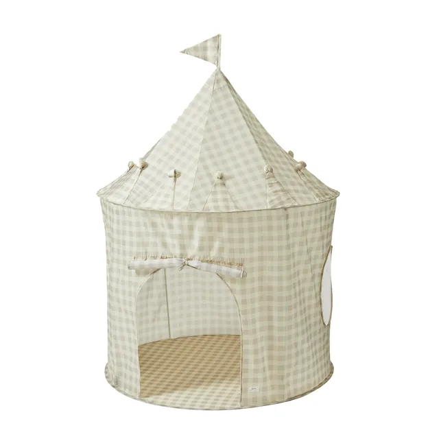 3-sprouts-tente-de-jeu-vichy-beige-en-tissu-recycl image 1