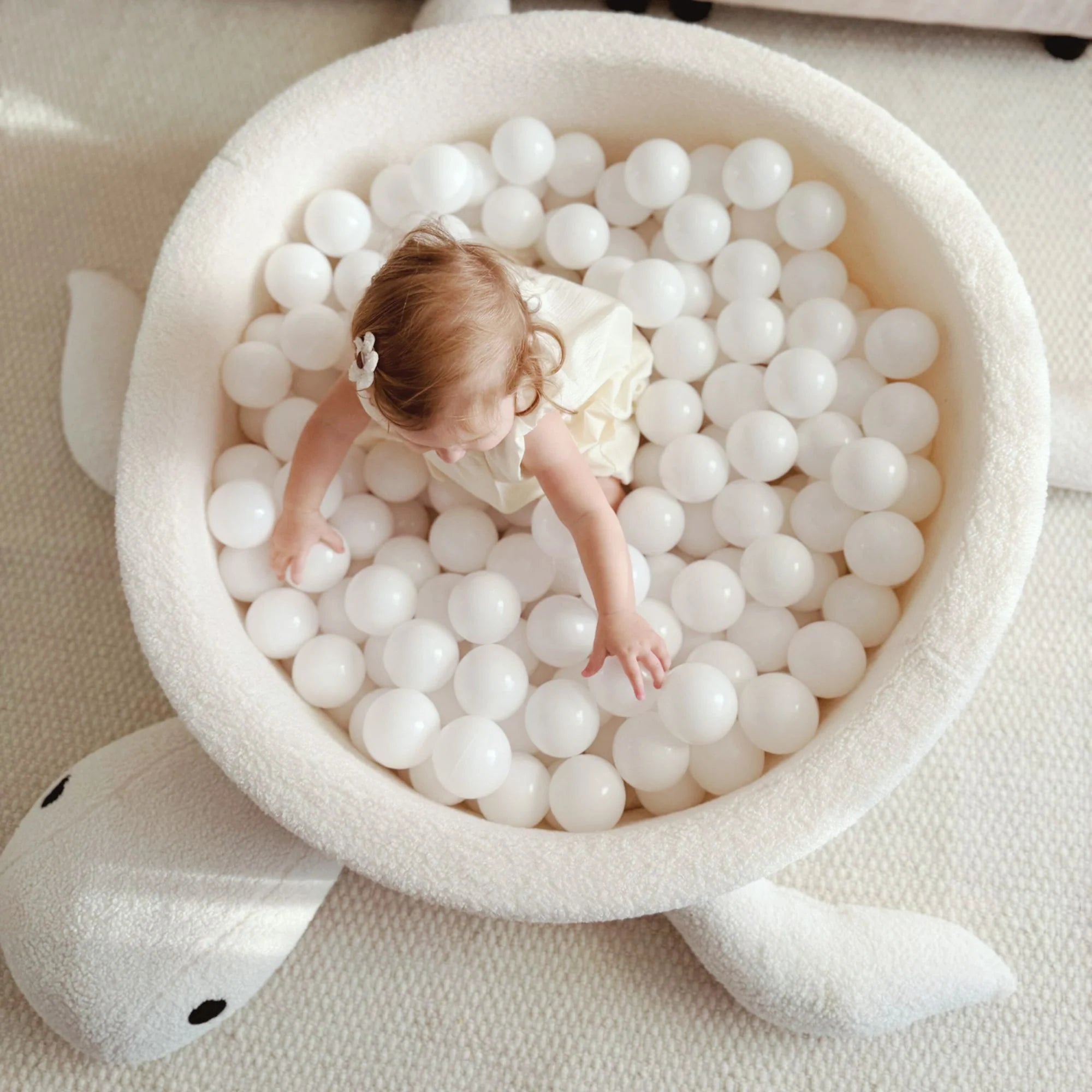 meowbaby-piscine-balles-tortue-90x30-cm-bouclette-bleu-200-balles image 6