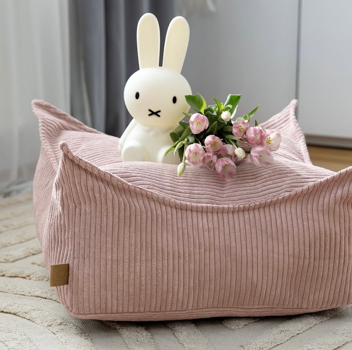 meowbaby-coussin-de-sol-carr-en-velours-corduroy-larges-c-tes-aesthetic image 1