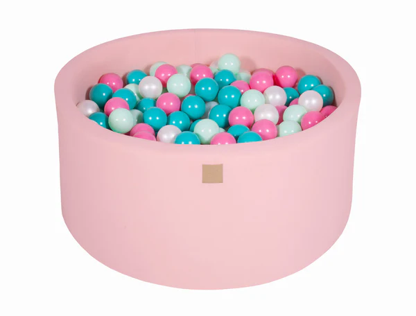 meowbaby-piscine-balles-ronde-90x40-cm-jersey-rose-300-balles image 6