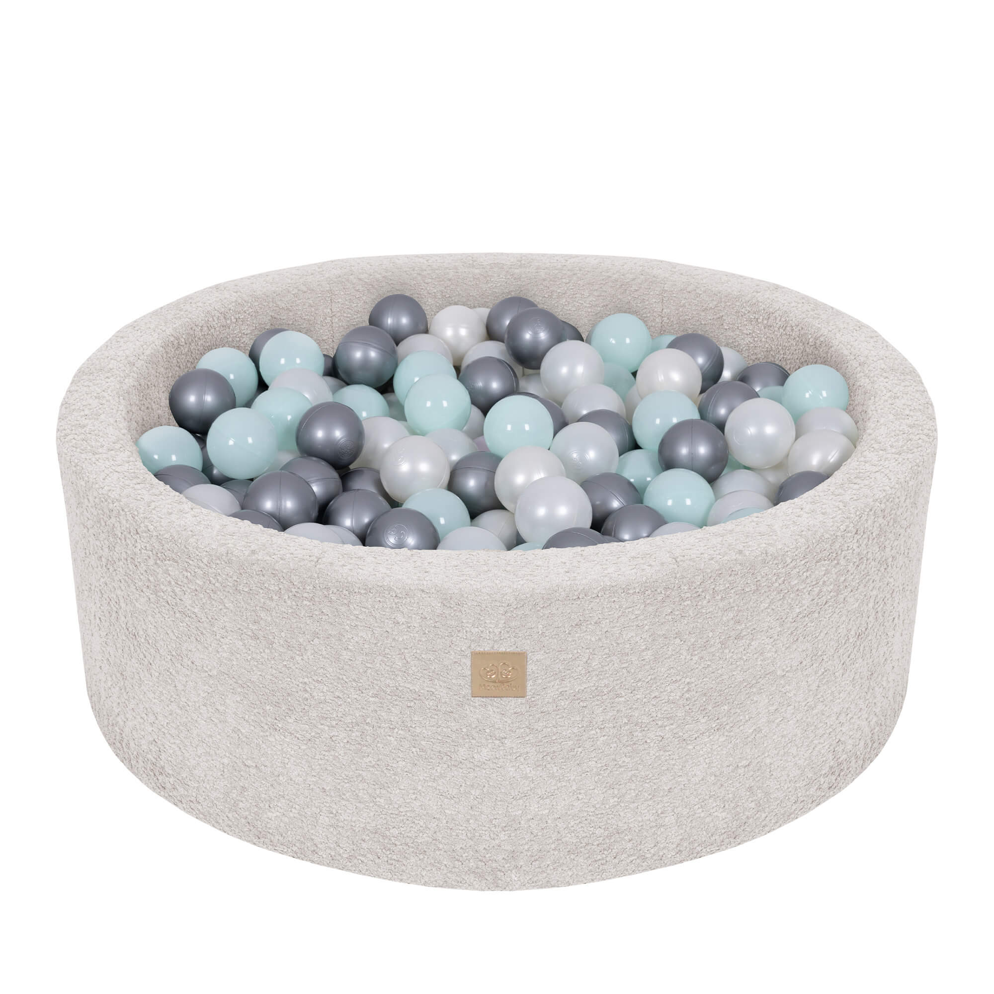 meowbaby-piscine-balles-ronde-90x30-cm-boucl-champagne-200-balles image 4