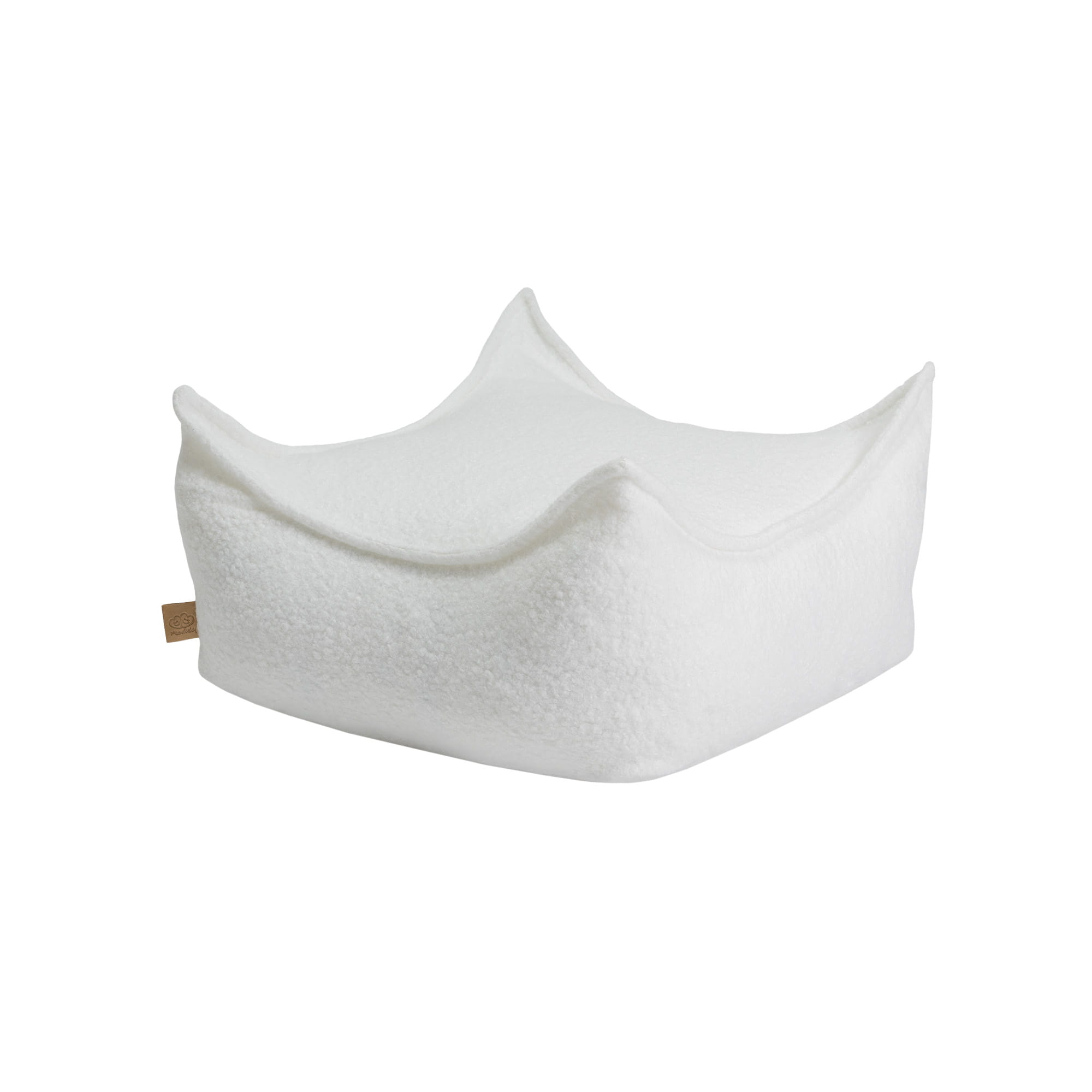 meowbaby-coussin-de-sol-carr-boucl-blanc image 2