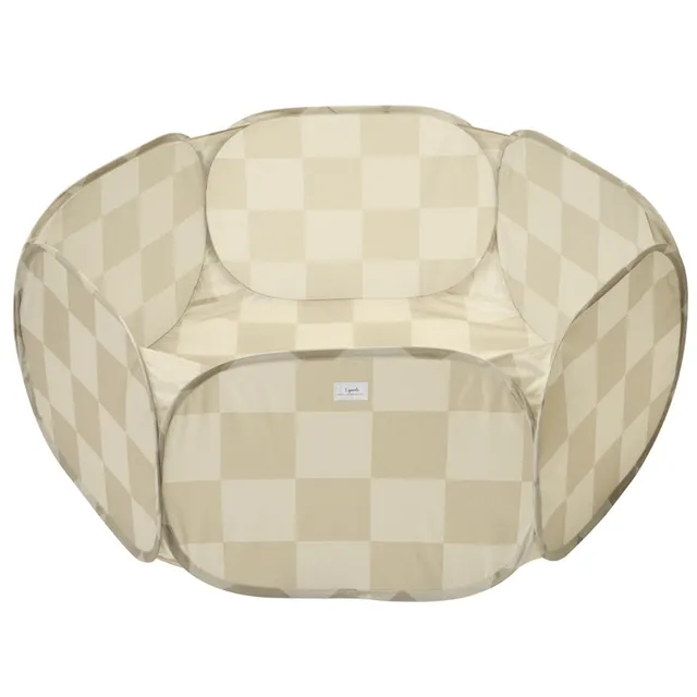 3-sprouts-piscine-balles-beige-damier-tissu-recycl image 1