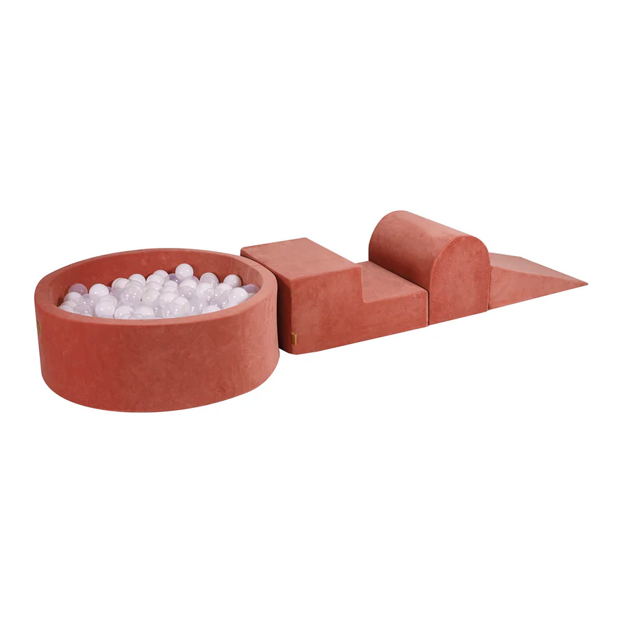 meowbaby-parcours-3-modules-piscine-balles-90x30-velours-marsala-200-balles image 8