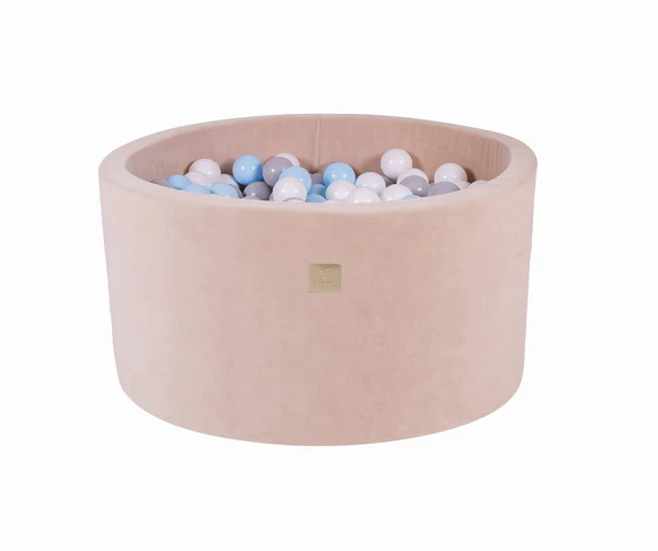 meowbaby-piscine-balles-ronde-90x40-cm-velours-beige-300-balles image 8
