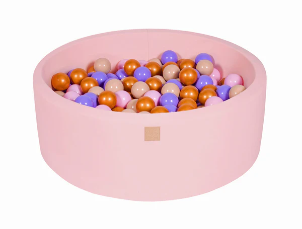 meowbaby-piscine-balles-ronde-90x30-cm-jersey-rose-200-balles image 7