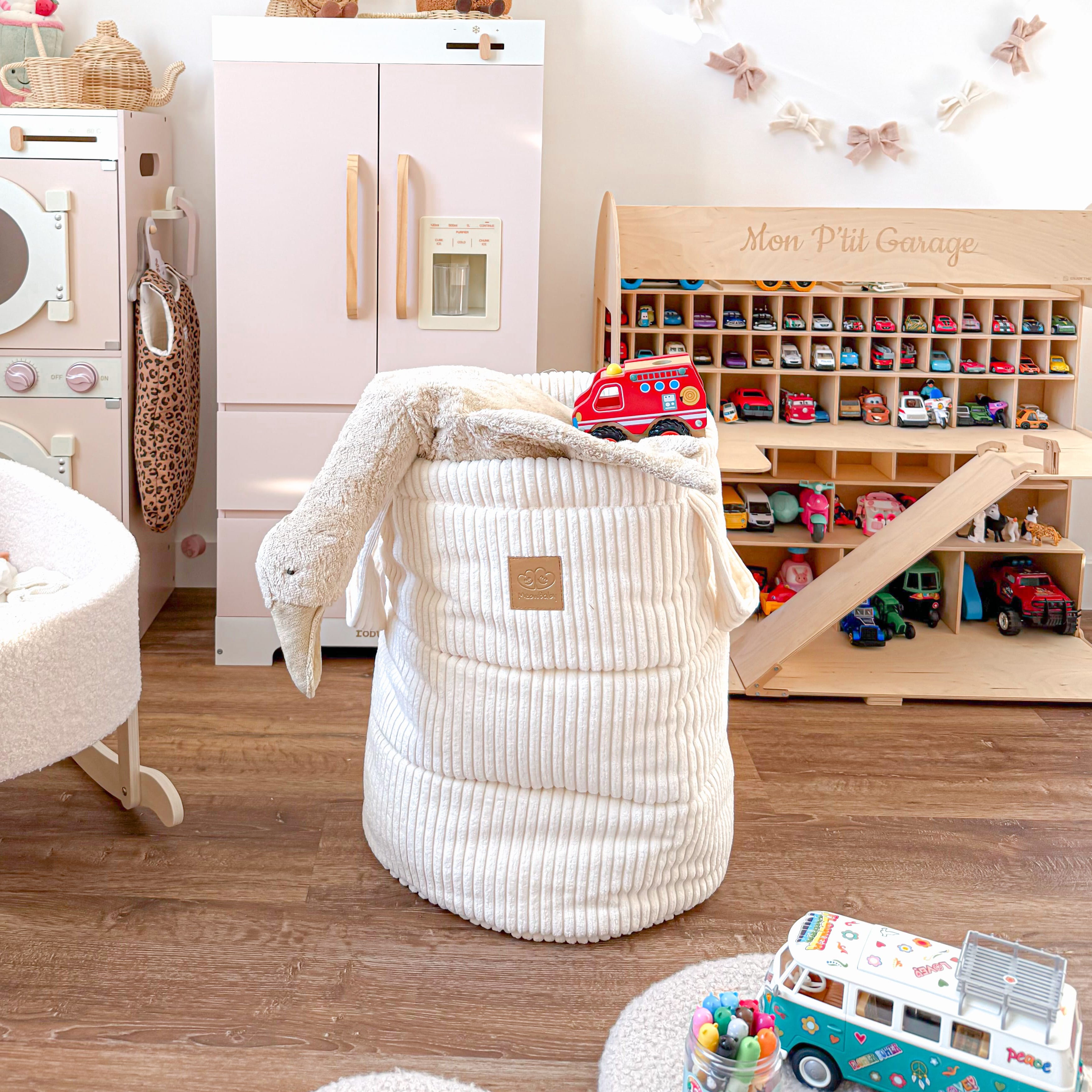 meowbaby-panier-de-rangement-50cm-velours-corduroy-aesthetic image 5