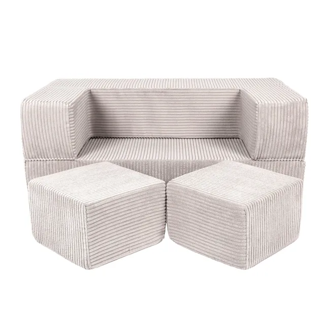 meowbaby-aesthetic-cube-96cm-canap-de-jeu-modulable-4-pi-ces-en-velours-corduroy image 1