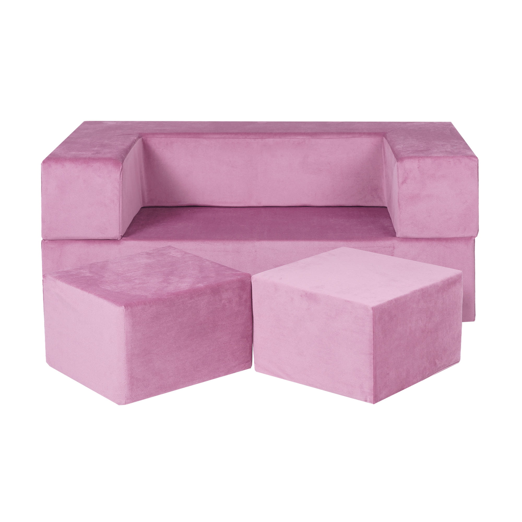 meowbaby-canap-de-jeu-modulable-cube-96-cm-velours-4-pi-ces image 2