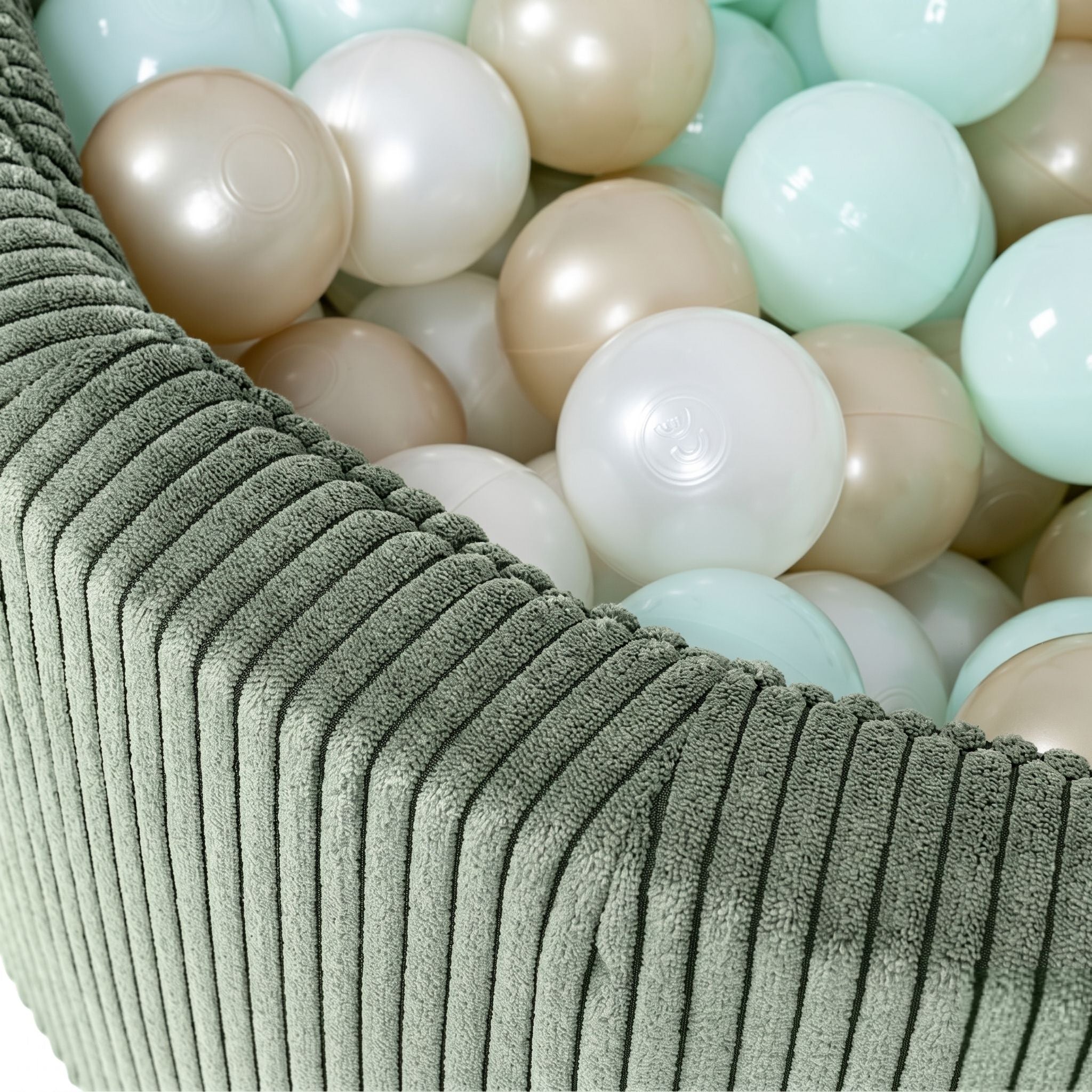meowbaby-piscine-balles-ronde-90x30cm-velours-c-tel-aesthetic-olive-200-balles-a image 5