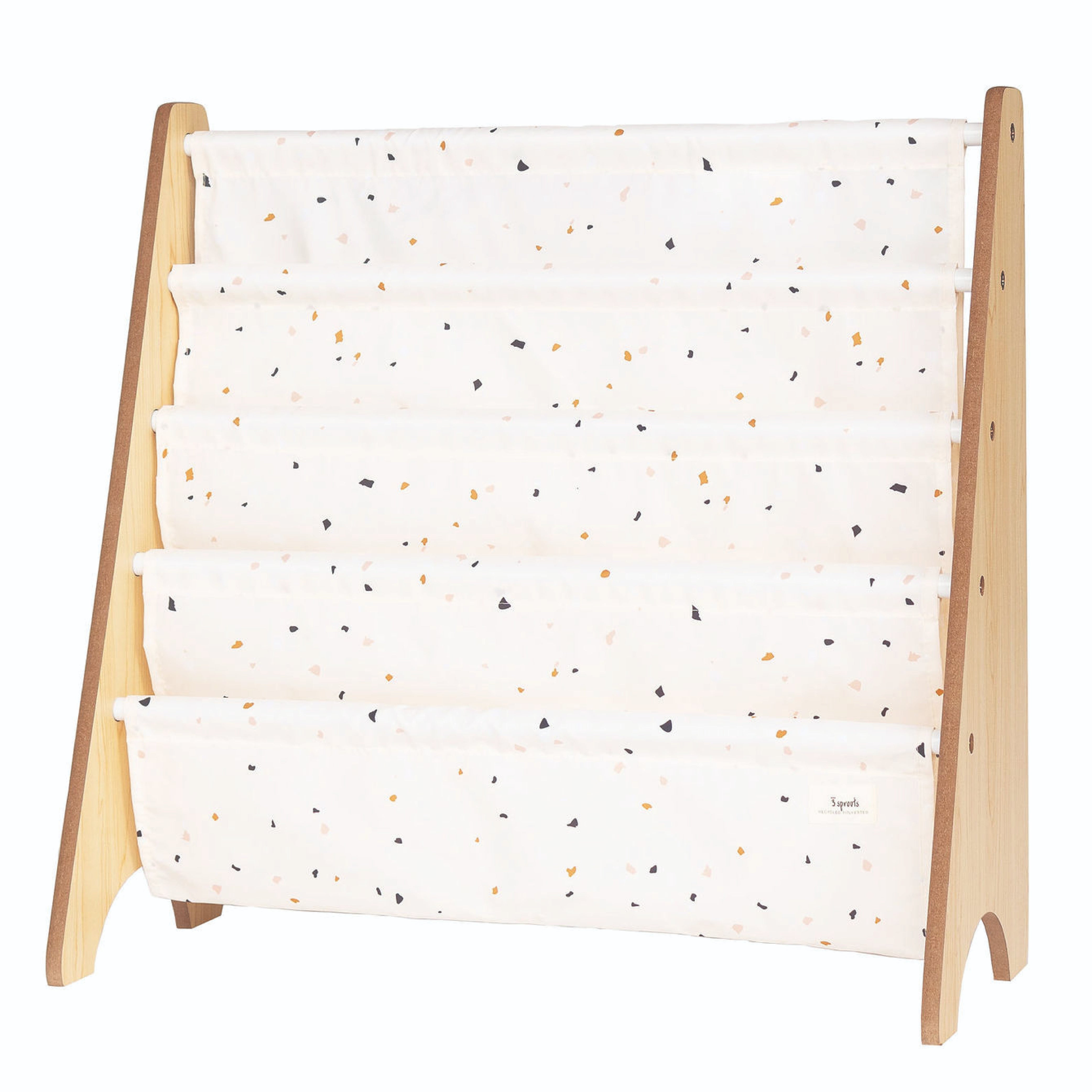 3-sprouts-biblioth-que-enfant-terrazzo-cream-en-tissu-recycl image 1