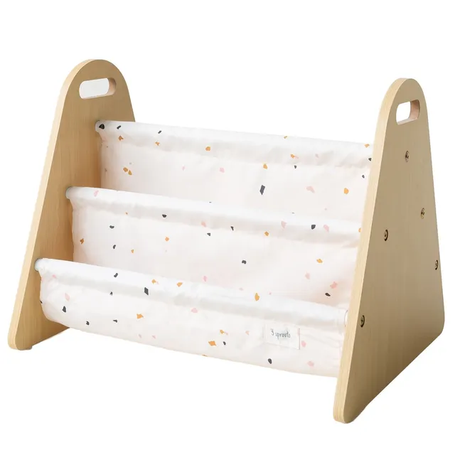 3-sprouts-biblioth-que-portable-double-face-terrazzo-cr-me image 1