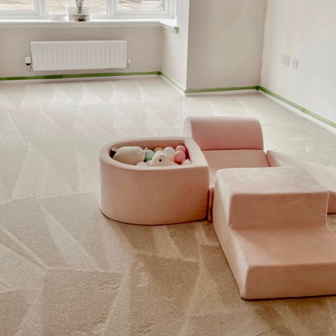 meowbaby-parcours-de-motricit-5-pi-ces-avec-petite-piscine-balles-en-velours-ros image 6