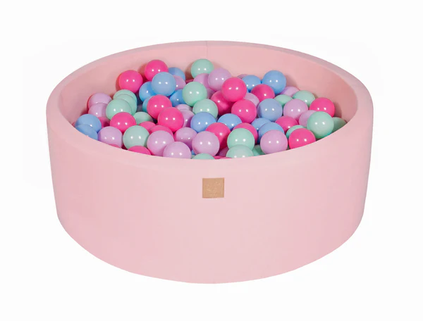 meowbaby-piscine-balles-ronde-90x30-cm-jersey-rose-200-balles image 8