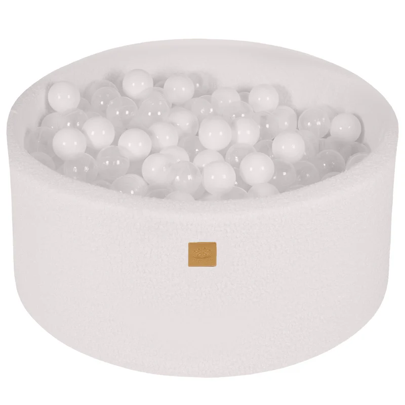 meowbaby-piscine-balles-ronde-90x40-cm-bouclette-blanc-300-balles image 8