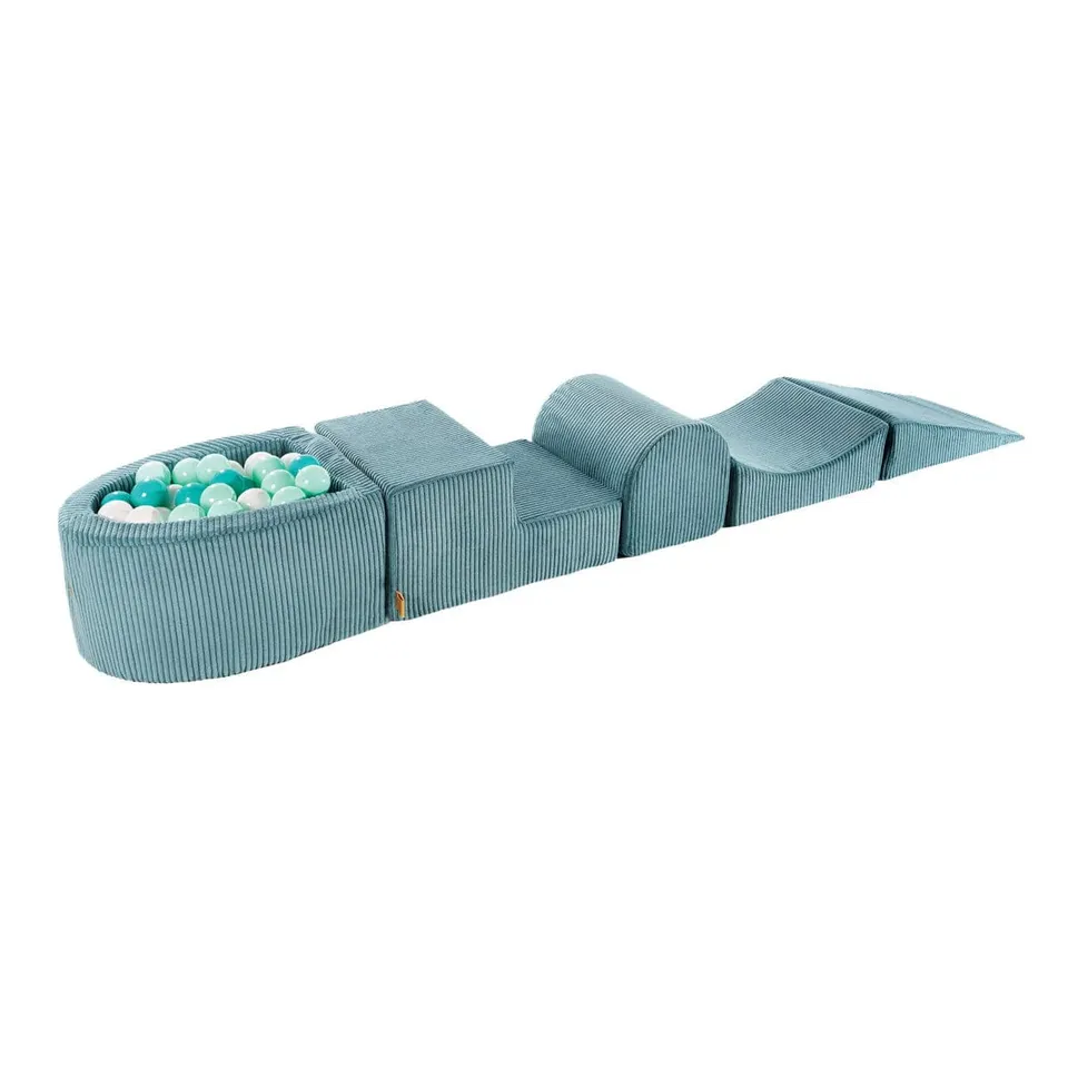 meowbaby-parcours-de-motricit-aesthetic-5-l-ments-petite-piscine-balles-velours- image 1