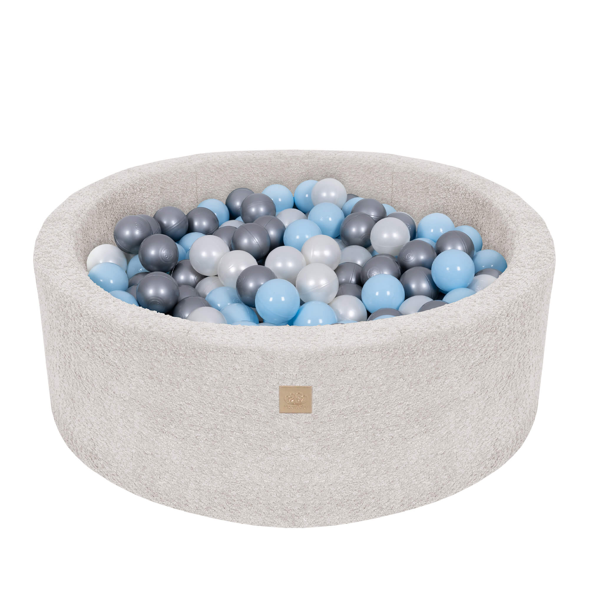 meowbaby-piscine-balles-ronde-90x30-cm-boucl-champagne-200-balles image 5