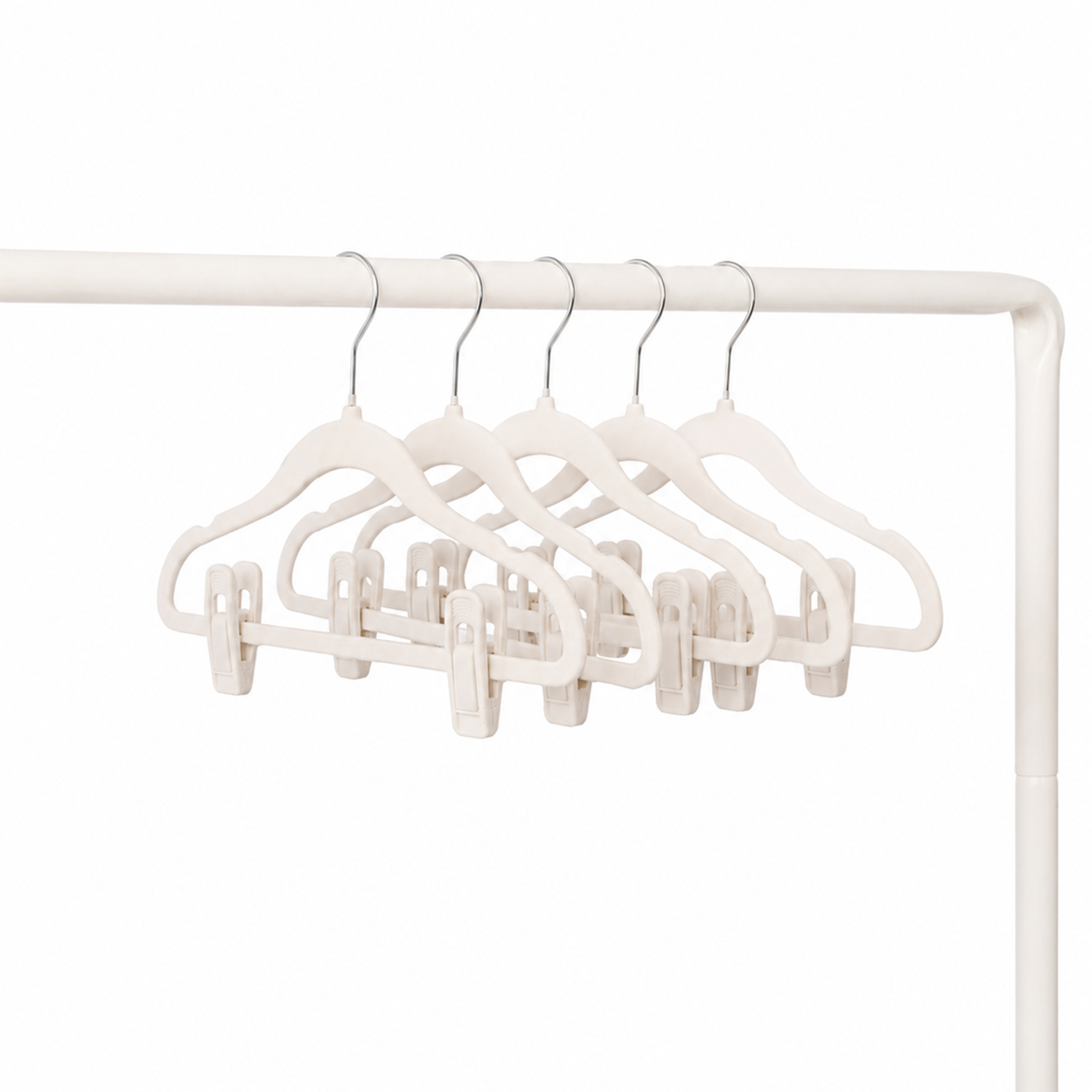 3-sprouts-cintres-velvet-enfant-cr-me-lot-de-30-avec-10-clips image 5
