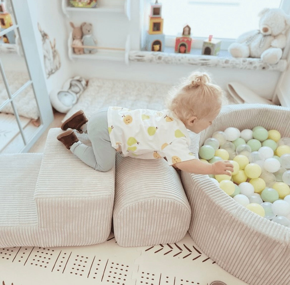 meowbaby-aesthetic-parcours-3-pi-ces-piscine-ronde-90x30-corduroy-cru-200-balles image 3
