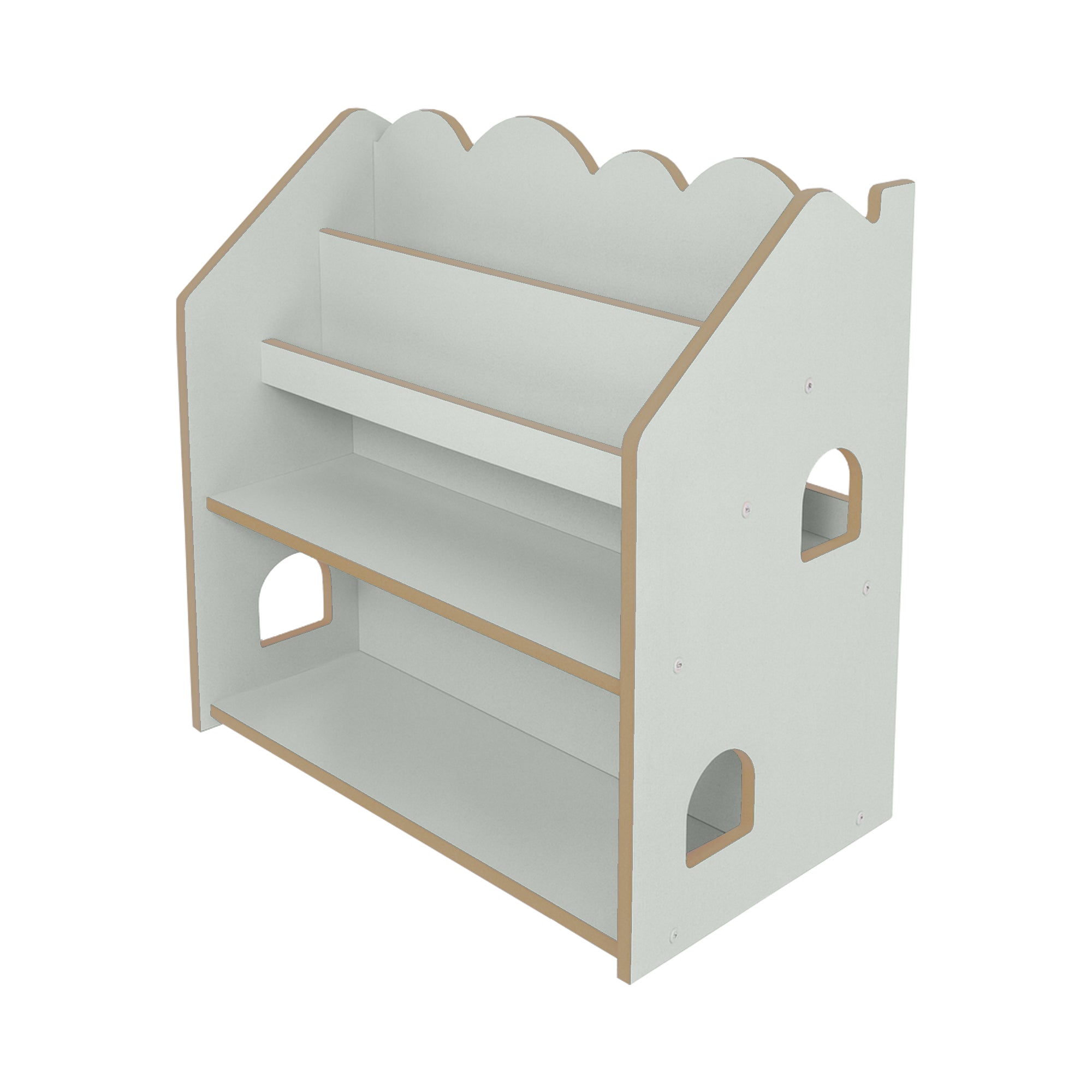 meowbaby-cloudy-biblioth-que-montessori-avec-tag-re-en-bois image 4