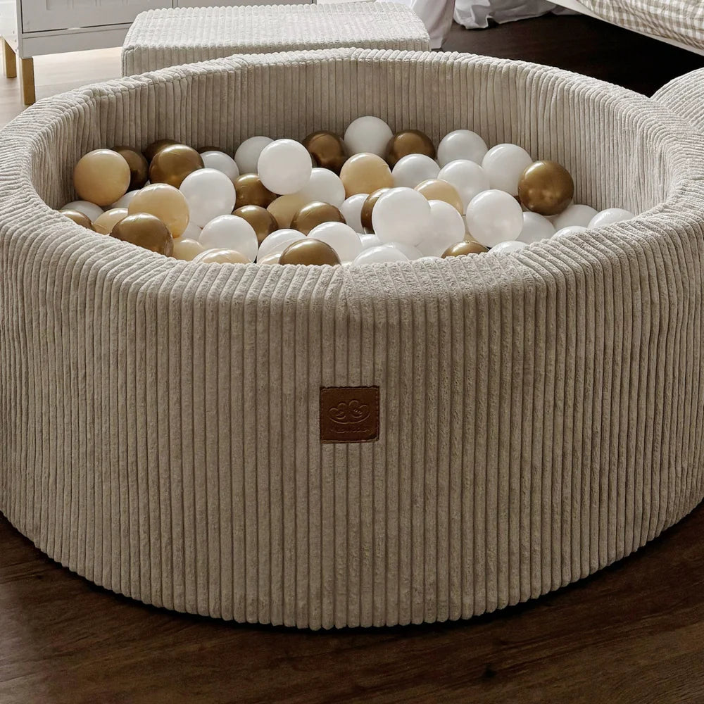 meowbaby-aesthetic-piscine-balles-ronde-90x30-cm-corduroy-cru-200-balles image 4